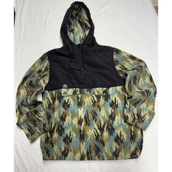 Lurking Class Hoodie Camouflage By Sketchy Tank Men's L Fleece 1/4 Zip Jacket - Picture 1 of 16